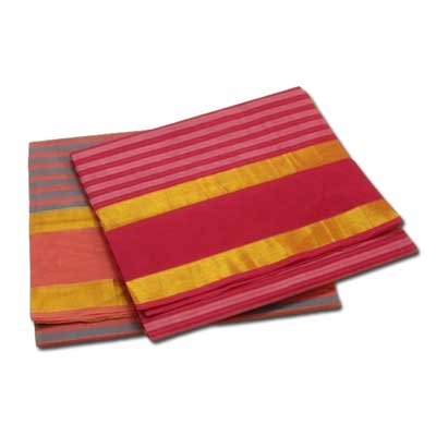 "Fancy Chettinadu Cotton Sarees SLSM- 82 n SLSM-83 (2 Sarees) - Click here to View more details about this Product